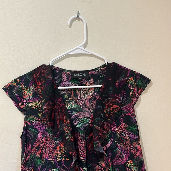 SALONI Katie Women’s 100% Silk Dress Size 0 - Picture 3 of 8